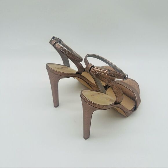 Sam Edelman | Jade Sandals | Snake Print | Rose Gold | Size 7.5 - Picture 6 of 10